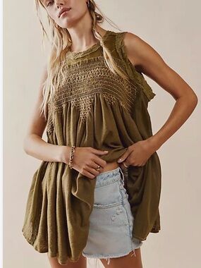 Free people Olive Sea breeze tunic